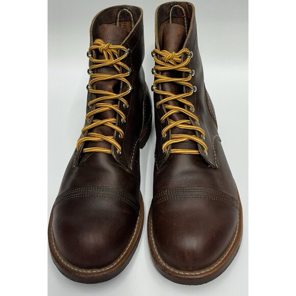 NEW RED WING IRON RANGER BOOTS Men’s Size 12 E2 Brown Leather Work Lace Up - Picture 3 of 10